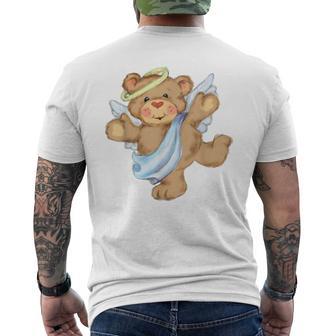 Stuffed Animal Angel Teddy Bear Cute White Men's T-shirt Back Print - Monsterry DE