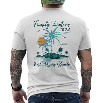 Summer Family Vacation 2024 Florida Fort Myers Beach Men's T-shirt Back Print | Mazezy