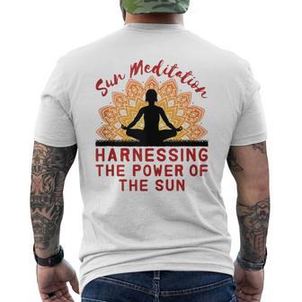 Sun Meditation Harness Power Of Sun Sunshine Sunrise Men's T-shirt Back Print - Monsterry DE