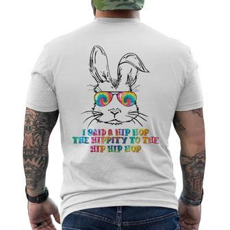 Sunglass Bunny Hip Hop Hippity Tie Dye Easter Men's T-shirt Back Print - Monsterry UK