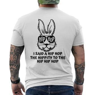 Sunglasses Bunny Hip Hop Hippity Easter & Boys Men's T-shirt Back Print | Mazezy