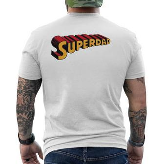 Super Dad Superdad Superhero Dad Mens Back Print T-shirt | Mazezy AU