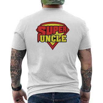 Super Uncle Superhero Uncle Hilarous Uncle Gif Mens Back Print T-shirt - Thegiftio UK