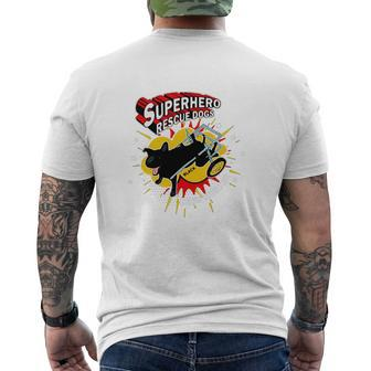Superhero Rescue Dogs Takis Shelter Featuring Black Mens Back Print T-shirt - Thegiftio UK
