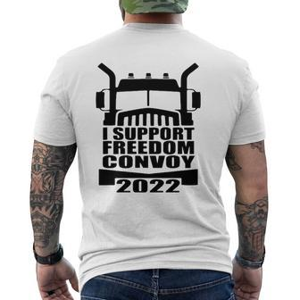 I Support Truckers Freedom Convoy 2022 Usa Canada Truckers Mens Back Print T-shirt | Mazezy