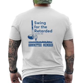 Swing For The Retarded Mens Back Print T-shirt - Thegiftio UK