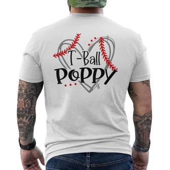 T-Ball Poppy Heart Ball Poppy Pride Men's T-shirt Back Print - Monsterry