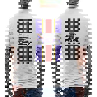 T-shirt imprimé au dos Rallye Vintage, Design Tricolore et Voiture de Course - Cadeauxyz