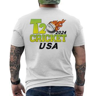 T20 Cricket 2024 Usa Men's T-shirt Back Print - Seseable