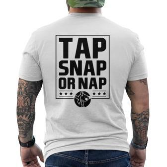 Tap Snap Or Nap Brazilian Jiu Jitsu Boxing Dad Mens Back Print T-shirt | Mazezy AU