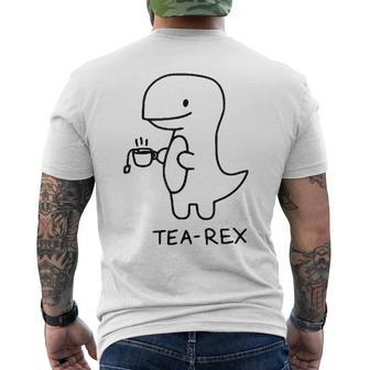 Tea Rex For Tea Drinkers And Dinosaur Lovers Men's T-shirt Back Print - Monsterry