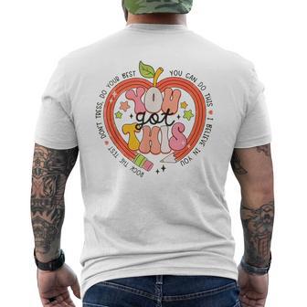 Teacher You Got This Rock The Test Last Day Of School Men's T-shirt Back Print - Monsterry