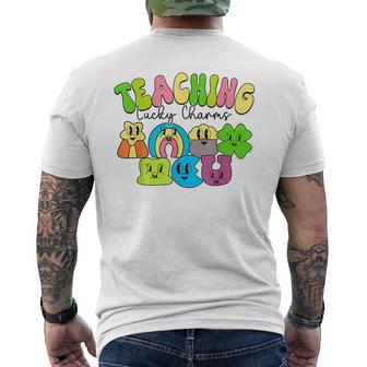 Teaching Lucky Charms Happy St Patrick's Day Irish Teacher Men's T-shirt Back Print - Monsterry UK