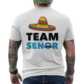Team Boy Senor Mexican Gender Reveal Party Baby Shower Men's T-shirt Back Print - Monsterry DE