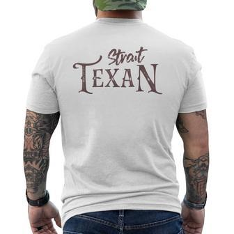 Texas Country Lovers Proud Strait Texan Novelty Men's T-shirt Back Print - Monsterry