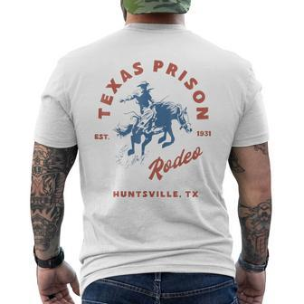 Texas Prison Rodeo Cowboy Western Men's T-shirt Back Print - Monsterry CA