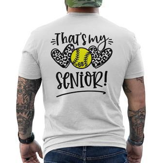 That's My Senior Number 69 Senior Softball Number 69 Men's T-shirt Back Print - Monsterry