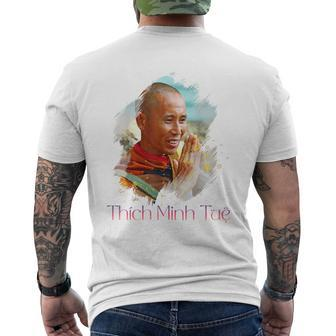 Thich Minh Tue Su Thay Vietnam Monk Buddhist Spiritual Men's T-shirt Back Print - Monsterry AU