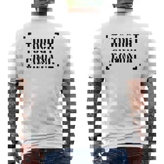 Thought Criminal Thoughtcriminal Crime Thoughtcrime 1984 Men's T-shirt Back Print - Thegiftio