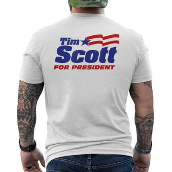 Tim Scott For President 2024 Scott 2024 Republican Patriot Men's T-shirt Back Print - Monsterry