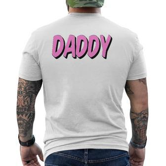 Tolosten Daddy Pastel Pink Aesthetic Mens Back Print T-shirt | Mazezy