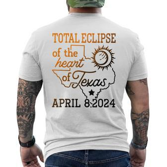 Total Eclipse Of The Heart Of Texas April8 Men's T-shirt Back Print | Mazezy AU