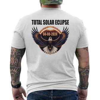 Total Solar Eclipse 2024 Eagle Ender The Eclipse Men's T-shirt Back Print | Mazezy