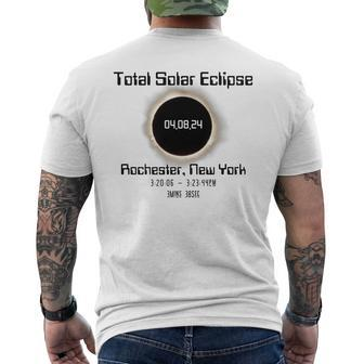 Total Solar Eclipse 2024 Rochester Ny April 8Th 2024 Men's T-shirt Back Print | Mazezy