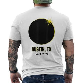 Total Solar Eclipse Austin 2024 Texas Austin Eclipse Men's T-shirt Back Print - Seseable