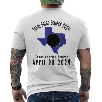 Total Solar Eclipse Texas 2024 Men's T-shirt Back Print - Monsterry AU