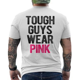 Tough Guys Wear Pink Tough Beast Cancer Awareness Guy Men's T-shirt Back Print - Thegiftio UK