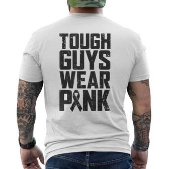 Tough Guys Wear Pink Breast Cancer Awareness Boys Men's T-shirt Back Print - Monsterry DE