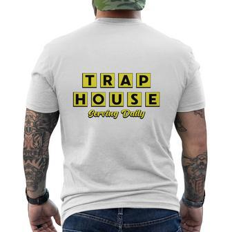 Trap House Serving Daily Mens Back Print T-shirt - Thegiftio UK