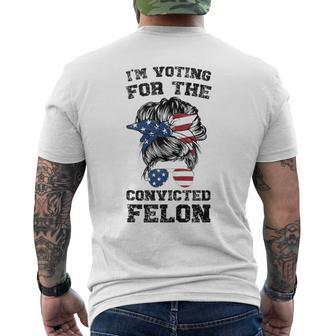 Trump 2024 Convicted Felon I'm Voting Convicted Felon Bun Men's T-shirt Back Print - Monsterry AU