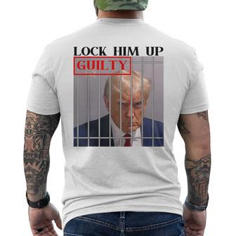Trump Hot Lock Him Up Guilty Jail Prison Anti-Trump Men's T-shirt Back Print - Monsterry UK