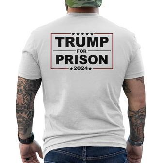 Trump For Prison 2024 Support Trump 4Th Of July Men's T-shirt Back Print - Thegiftio UK