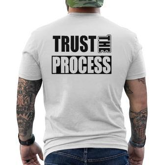 Trust The Process C604 Gym Workout Fitness Mens Back Print T-shirt | Mazezy