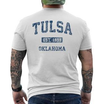 Tulsa Oklahoma Ok Vintage Athletic Sports Men's T-shirt Back Print - Monsterry DE