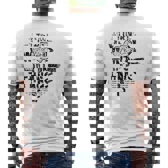I Turn Wood Into Things Woodworker Woodworking Woodwork Men's T-shirt Back Print - Thegiftio UK