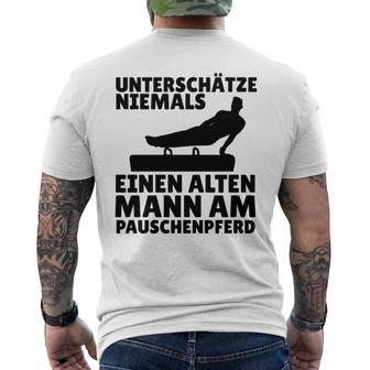 Turner Papa Geräteturnerater Bodenturner Dad Gymnastik T-Shirt mit Rückendruck - Geschenkecke