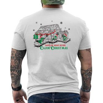 'Twas The Night Before Cajun Christmas Crocodile Xmas Men's T-shirt Back Print - Monsterry UK