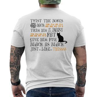 Twist The Bones & Bend The Back Halloween Hocus Pocus Mens Back Print T-shirt - Thegiftio UK