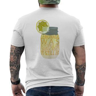 Typography Lemonade Was A Popular Drink And It Still Is Shirts Mens Back Print T-shirt - Seseable