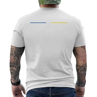Ukrainian Tryzub Ukraine Flag National Trident Military Men's T-shirt Back Print - Monsterry