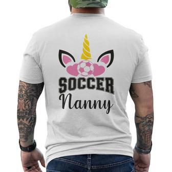 Unicorn Soccer Nanny Magic Father's Day Surprise Men's T-shirt Back Print - Thegiftio UK