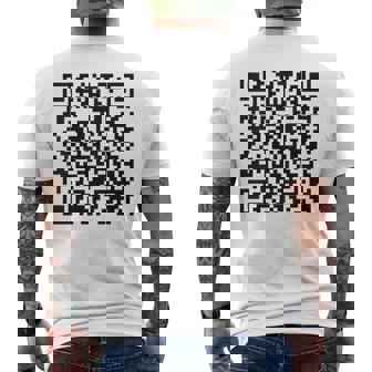 Unique Qr-Code With Humorous Hidden Message Men's T-shirt Back Print | Mazezy