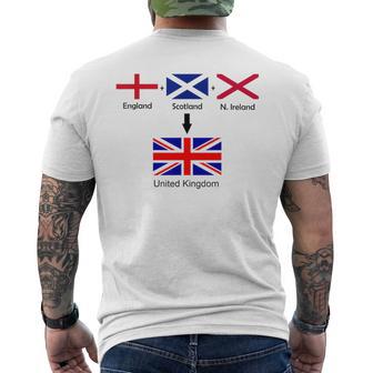 United Kingdom Manchester England British Flag Men's T-shirt Back Print - Monsterry UK