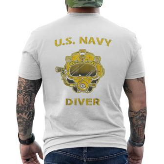Us Navy Diver Mens Back Print T-shirt - Thegiftio UK