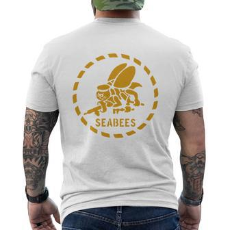 Us Navy Original Seabees Mens Back Print T-shirt - Seseable
