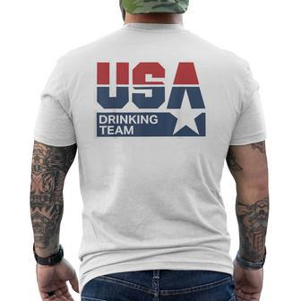 Usa Drinking Team Drinking Quotes Men's T-shirt Back Print - Monsterry UK